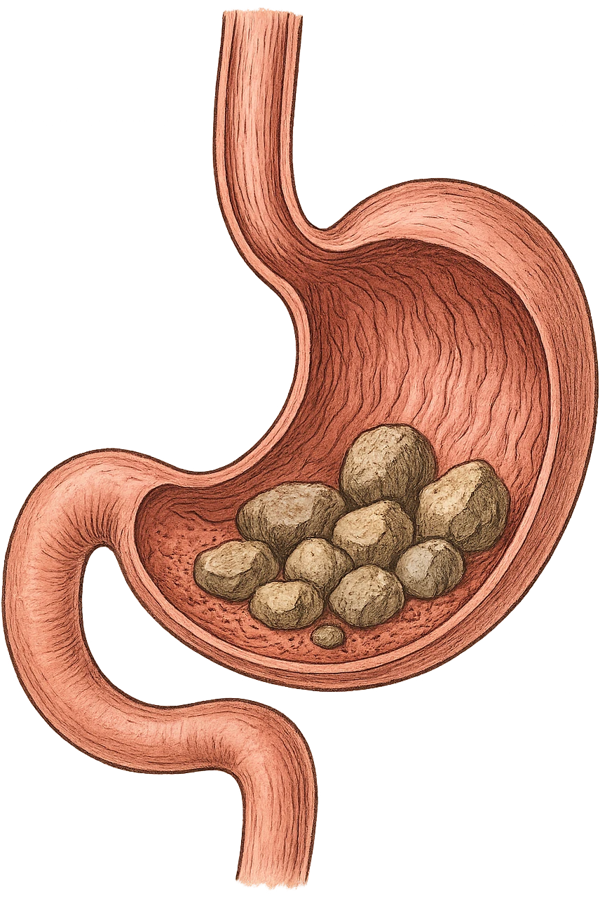 Sassi nello stomaco durante la digestione emoji