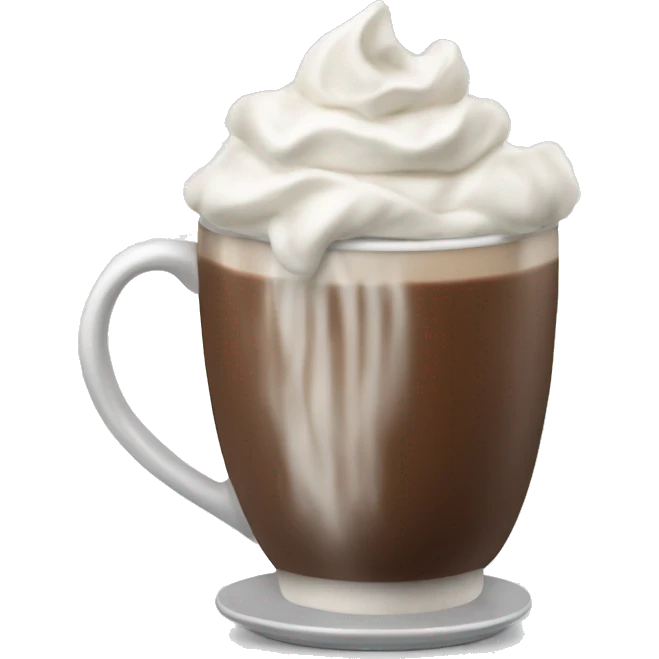 Hot chocolate with whipped cream  emoji