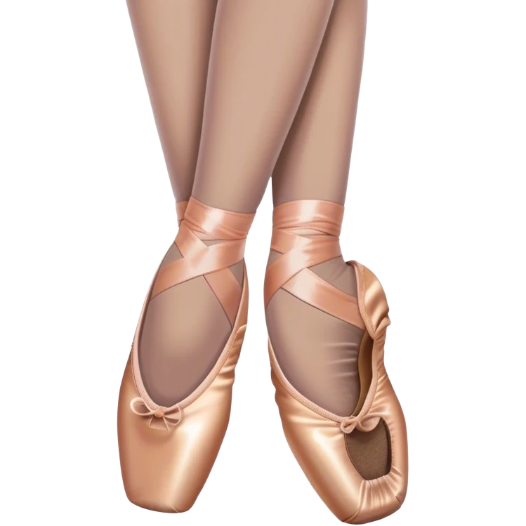 Dark skintone pointe shoes emoji
