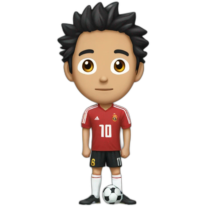 Luffy qui fait une passe à Ronaldo emoji