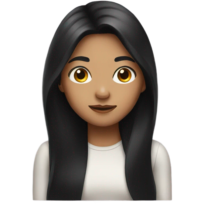 A girl with long black hair  emoji