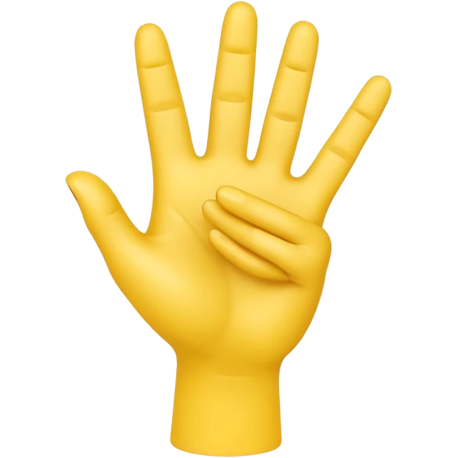 A 3D Apple-style yellow hand emoji, posed gracefully as if dancing, index finger extended and drawing a circular motion in the air, elegant curved motion lines around the finger showing the round movement, playful and dynamic gesture, smooth glossy surface, clean minimal background emoji
