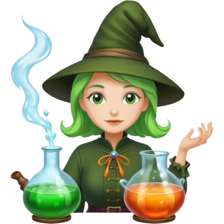 green witch cooking potion emoji