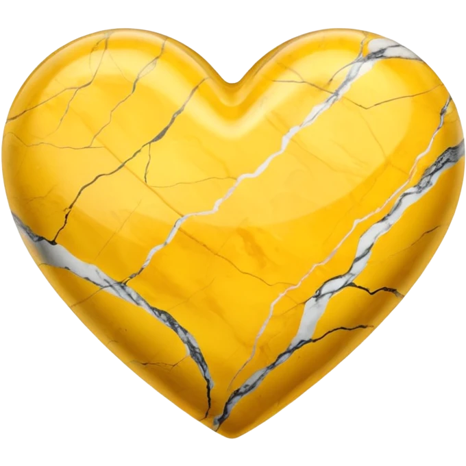 yellow heart with marble texture emoji