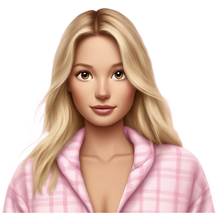 Photo of pale Victoria secret model in pyjamas  emoji