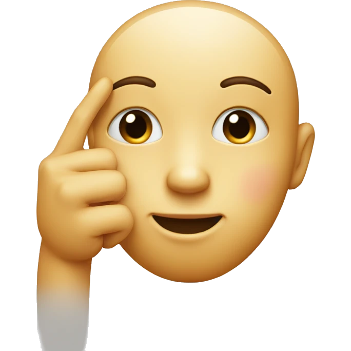 Bashful kissing face, with peace sign hand emoji