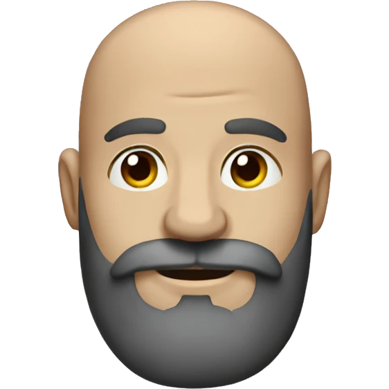 bald man with a thick beard emoji