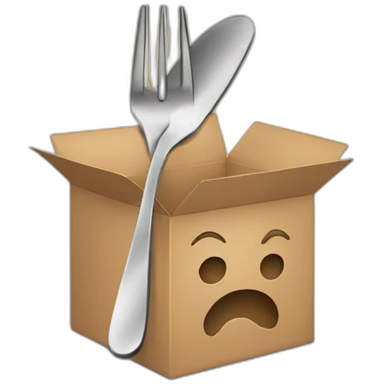Fork in a boxl emoji