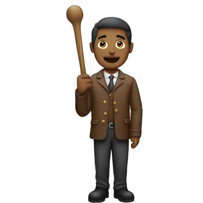 A man holding a claqueta emoji