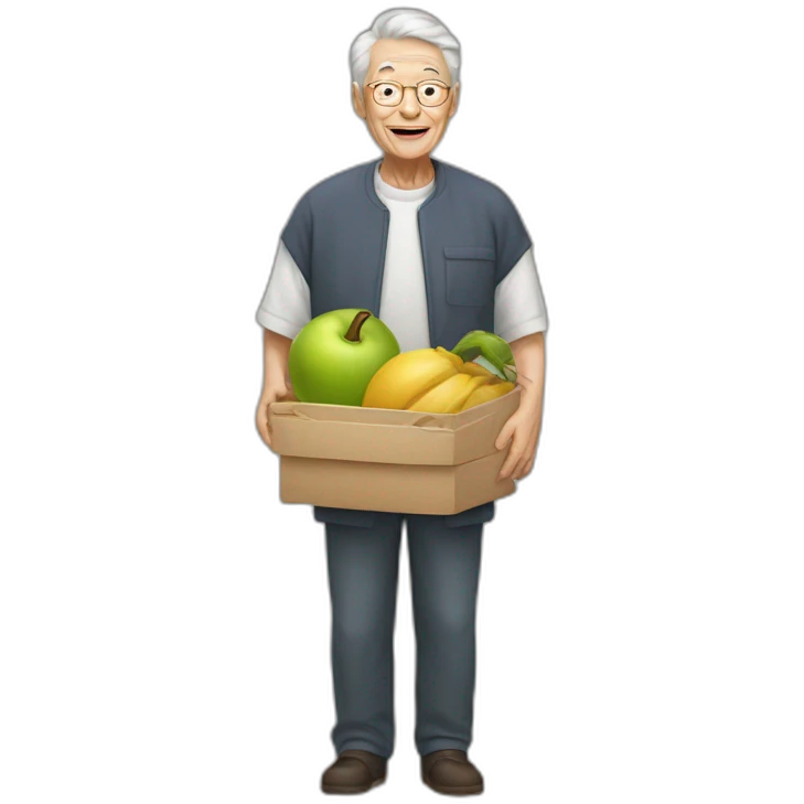 Elderly people who carry a 3000 kilogram alter emoji