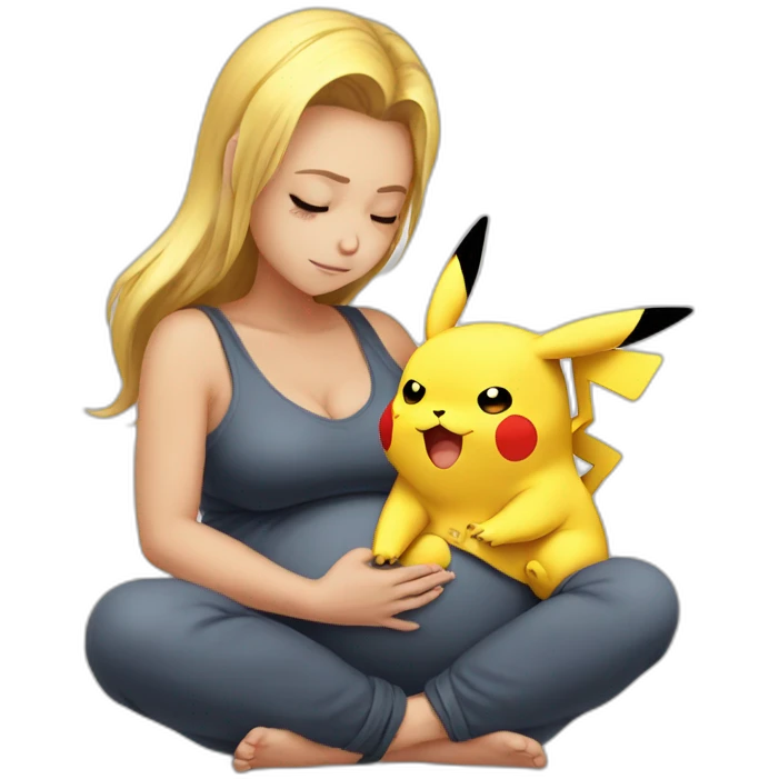 Pregnant-pikachu-in-pain emoji