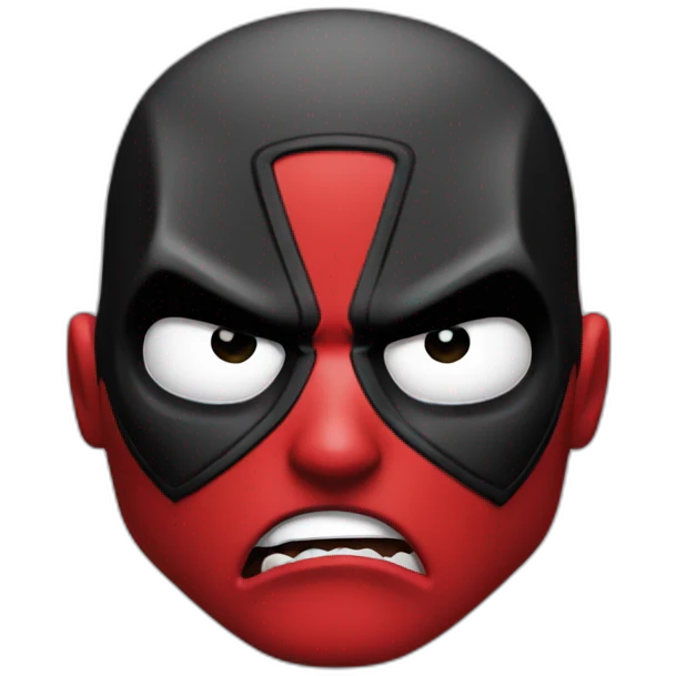Deadpool very angry emoji