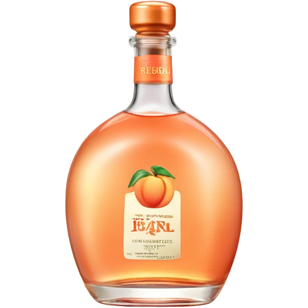 liquor bottle with peach ice liquor emoji