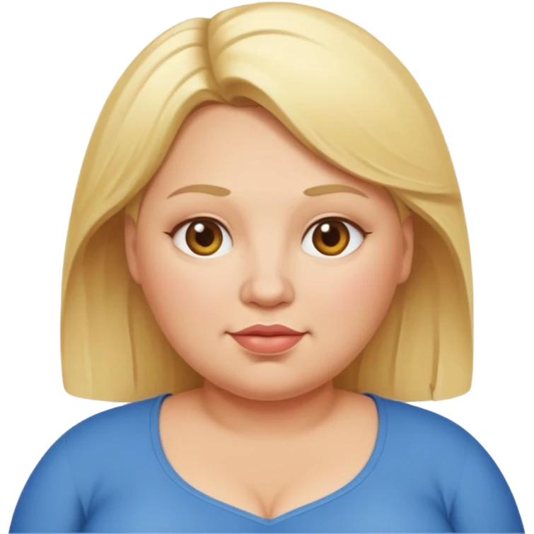 Fat blonde mom emoji