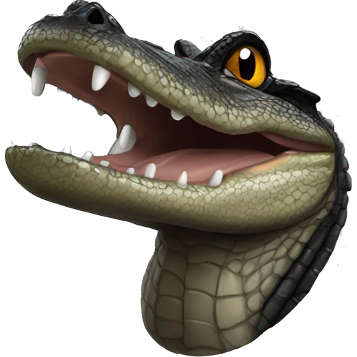 A Black Caiman,Realistic emoji