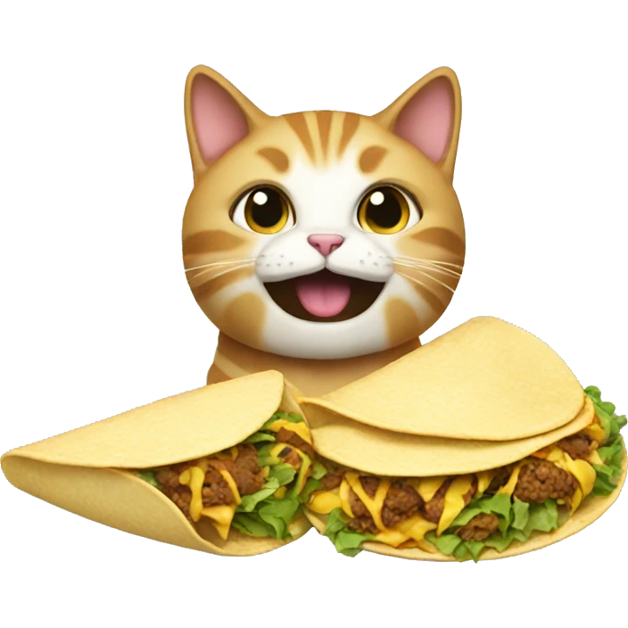 Cat eat tacos  emoji
