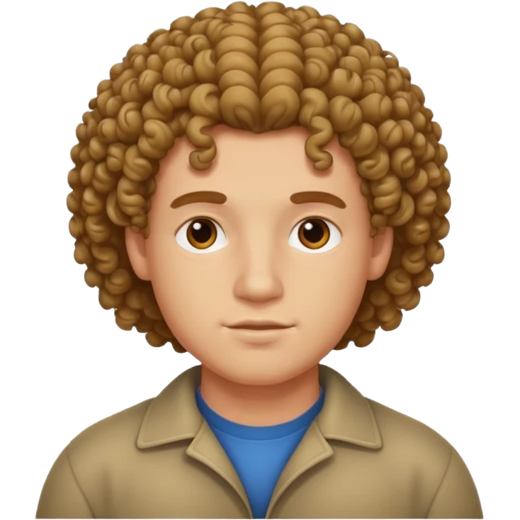 heavy young man with curles emoji