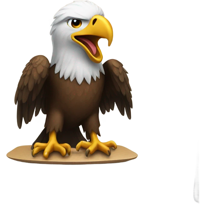 Eagle at a dinner table  emoji