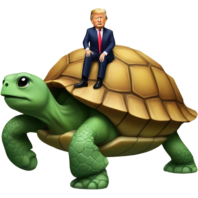 Trump on a turtle emoji