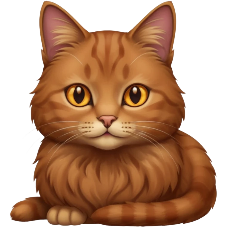 a brown elegant sitting cat emoji
