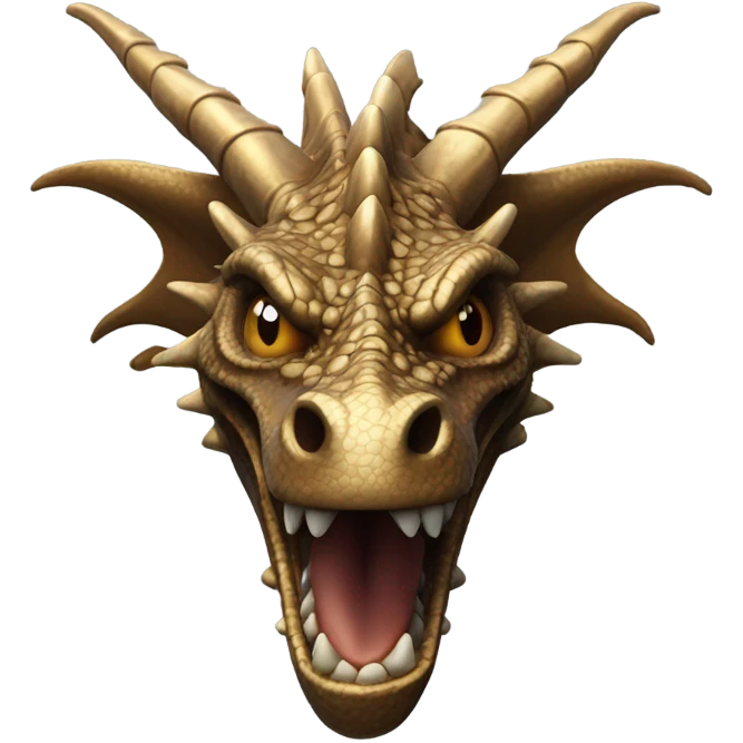 surprised bronze dragon head emoji