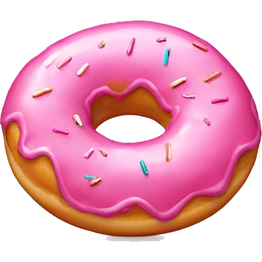 Giant pink donut emoji