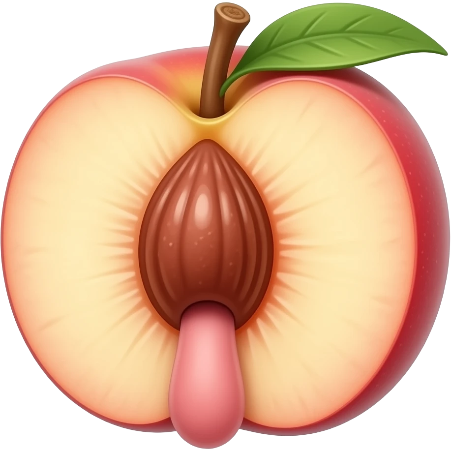 Un zizi pénétrant une pêche emoji