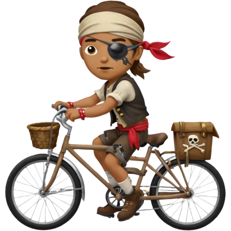 Pirate on bike emoji