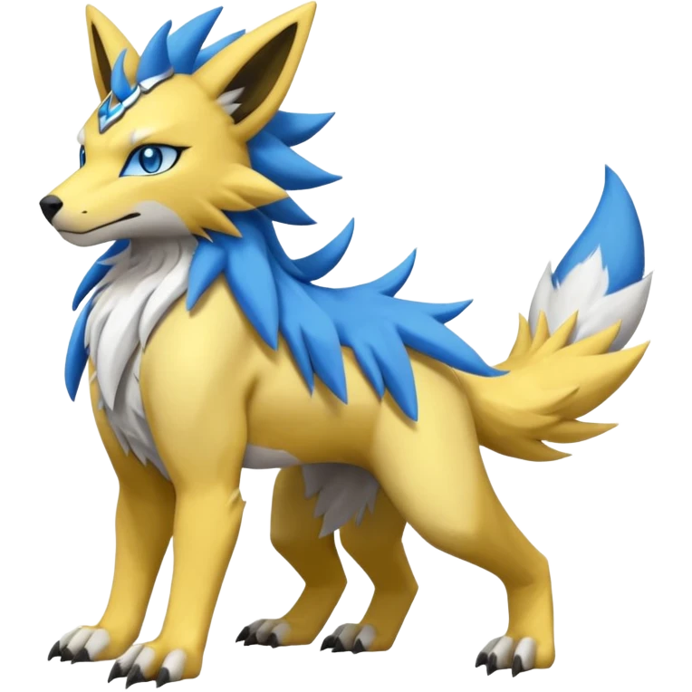 WereGarurumon-Zeraora-Manectric-Renamon-fusion-hybrid-creature (full body emoji