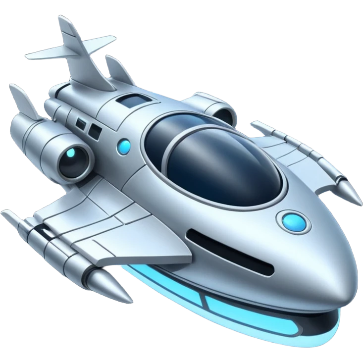 flying ship in space emoji