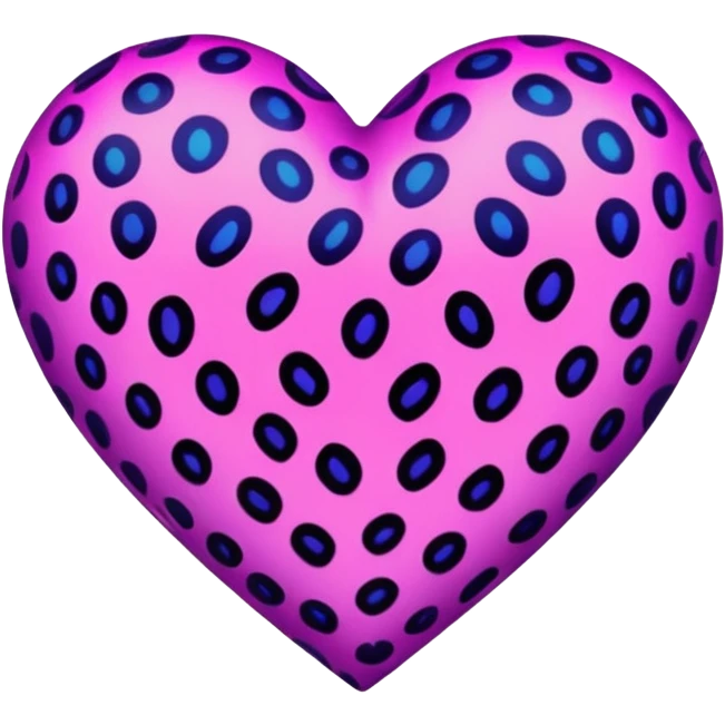 A colorful neon wild realistic leopard-printed-patterned BIG heart emoji