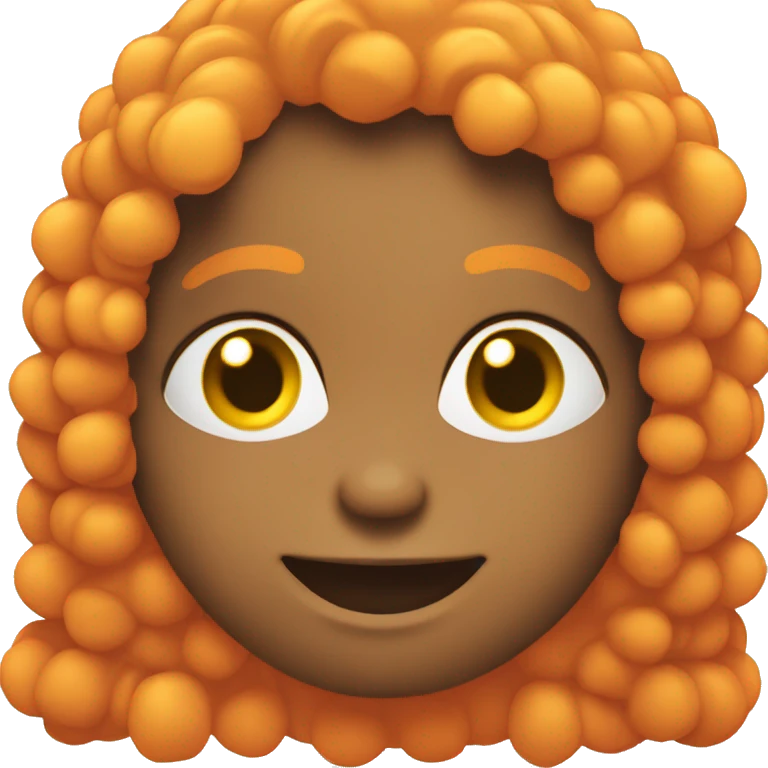 emoji de coração na cor rosa com laranja emoji