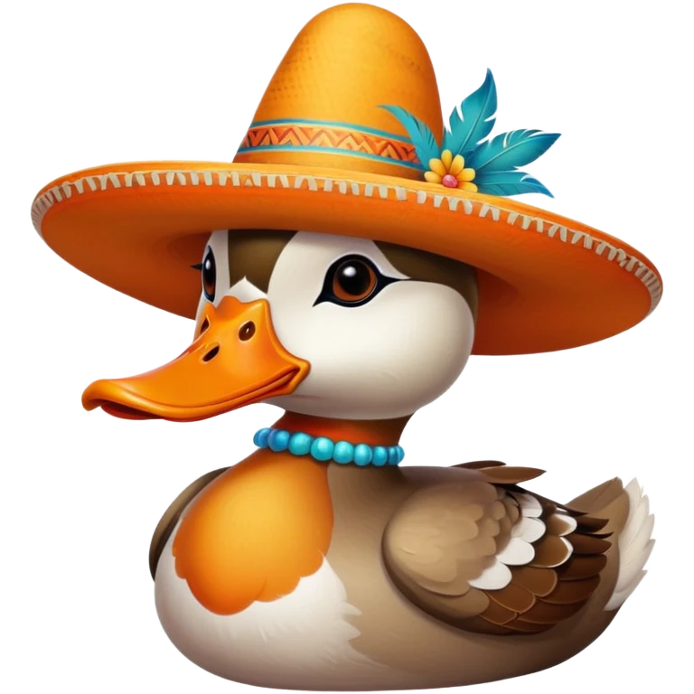Pato con sombrero  emoji