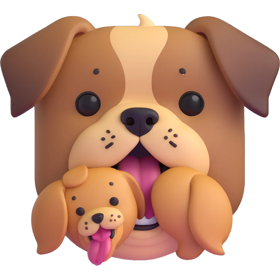 face eating a dog emoji