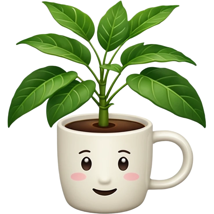 coffee cup houseplant emoji