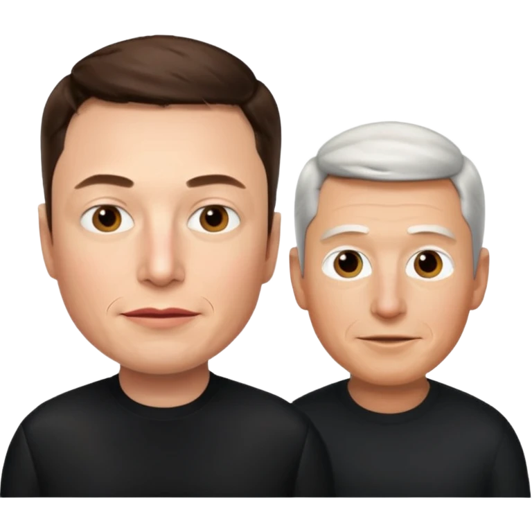 Elon musk and tim cook  emoji