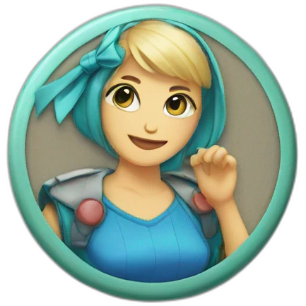 satin circular ribbon badge emoji