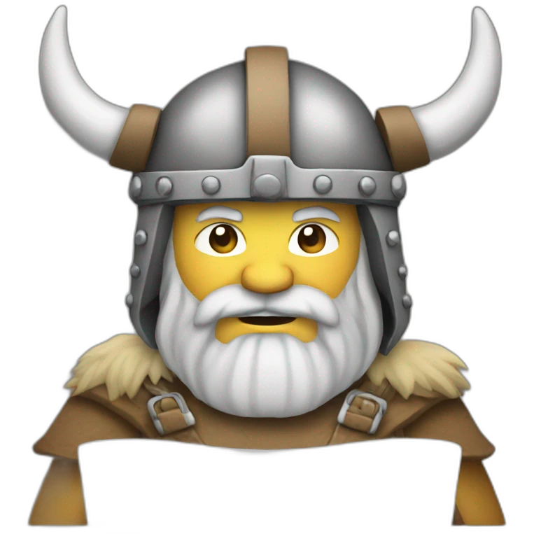 A computer viking emoji