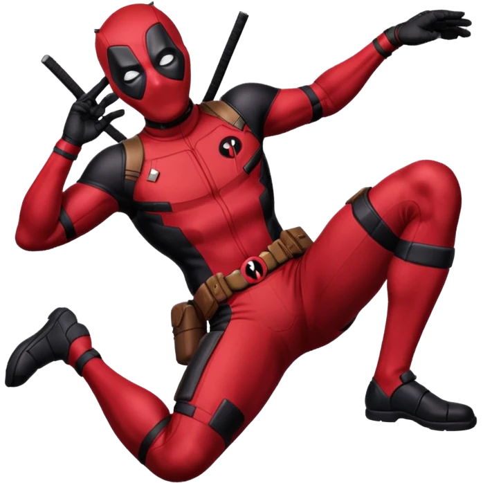 deadpool laying emoji