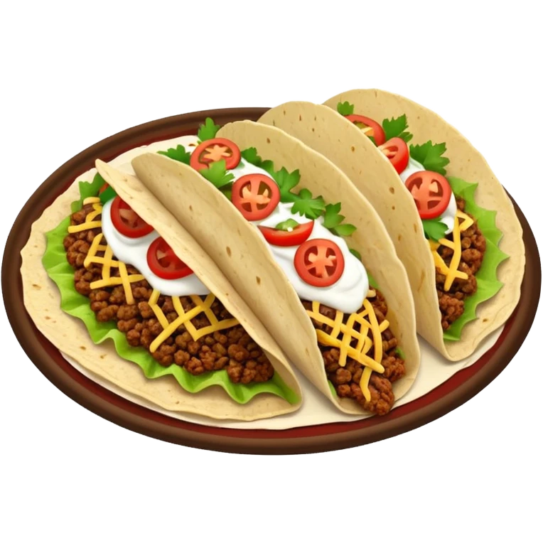 
Street food taco with toppings emoji