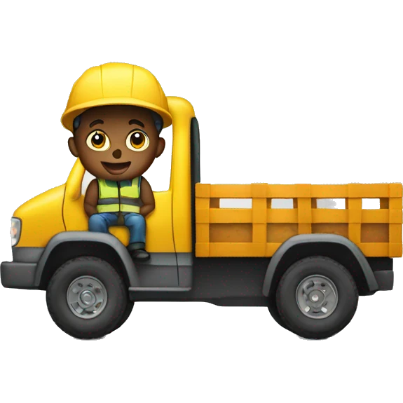 small supplier sitting on a truck emoji