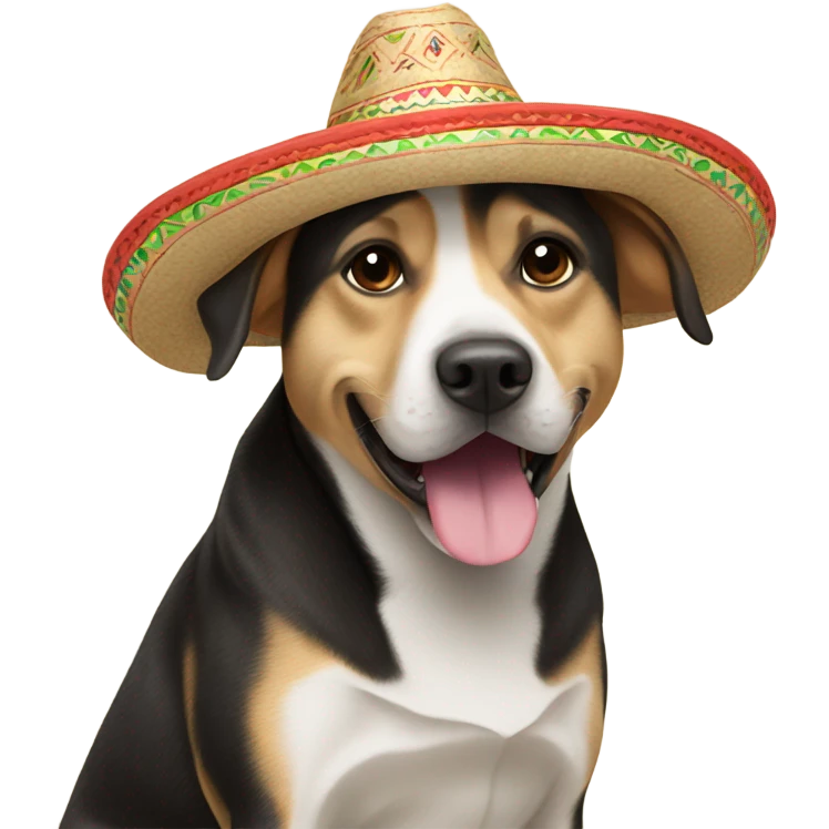 Dog with a sombrero￼ emoji
