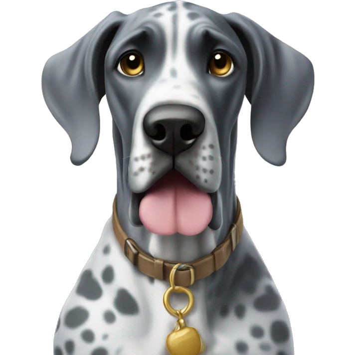 Great Dane at the ocean emoji