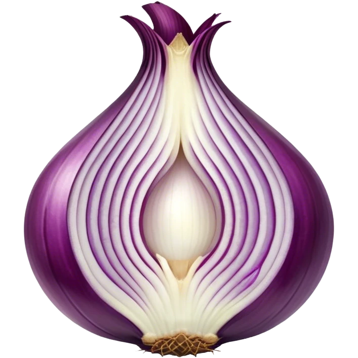 A cut purple onion emoji