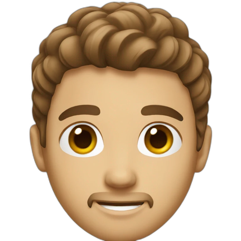 white men brown hair avatar emoji