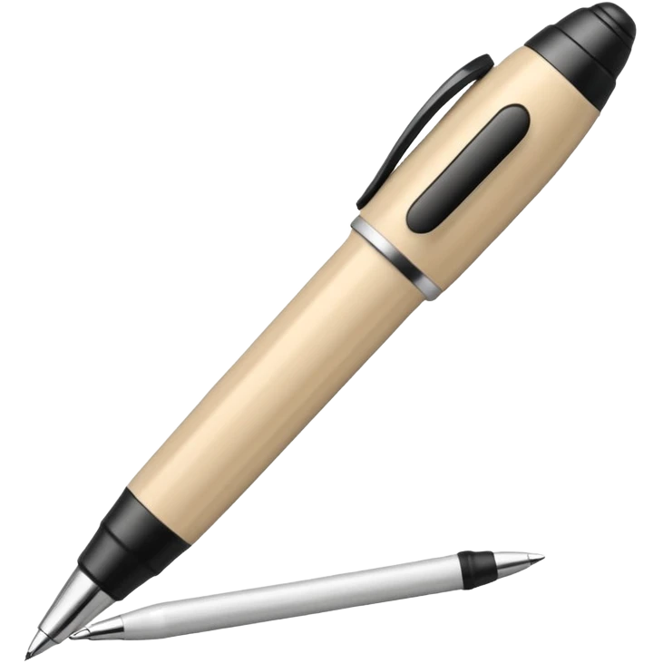 ✍🏻+beige pen emoji