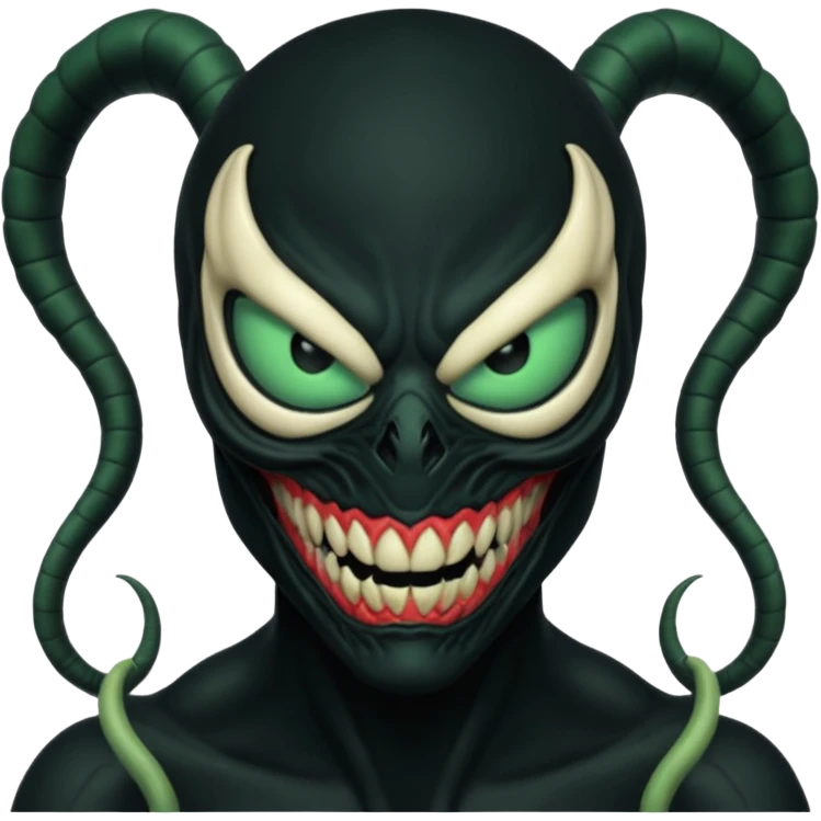 a venom alien wearing mask emoji