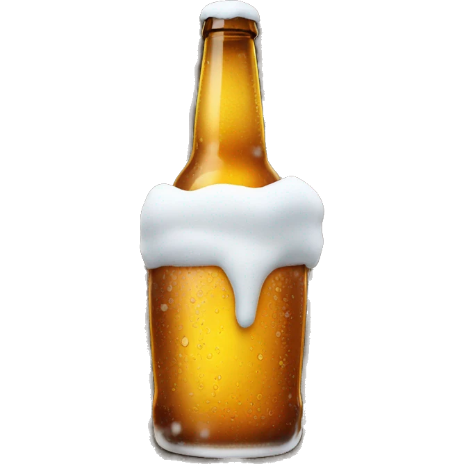 Beer with snow emoji
