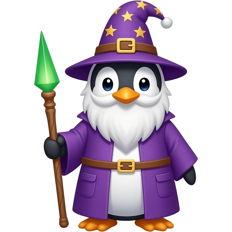 Penguin Wizard emoji