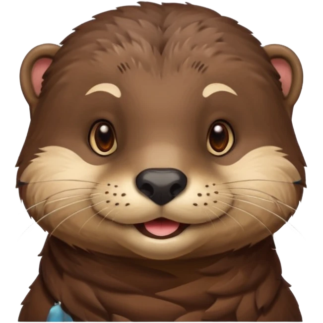 a flirty male otter smirking emoji